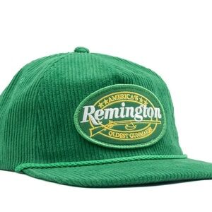 Remington Green Corduroy Patch Hat with Yellow & White Logo